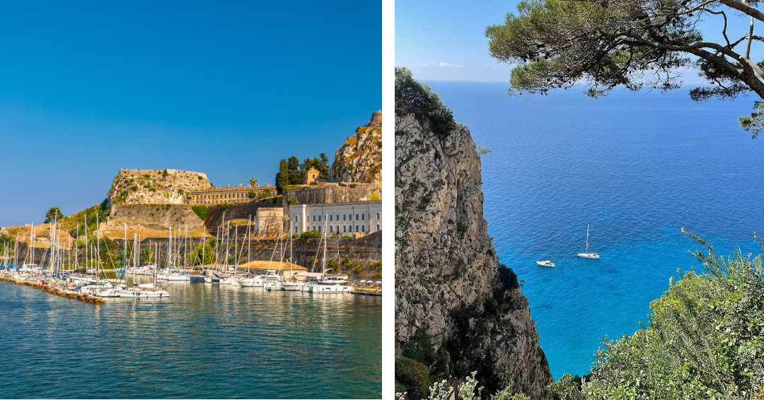 Mandraki harbor in Kerkyra, Corfu 