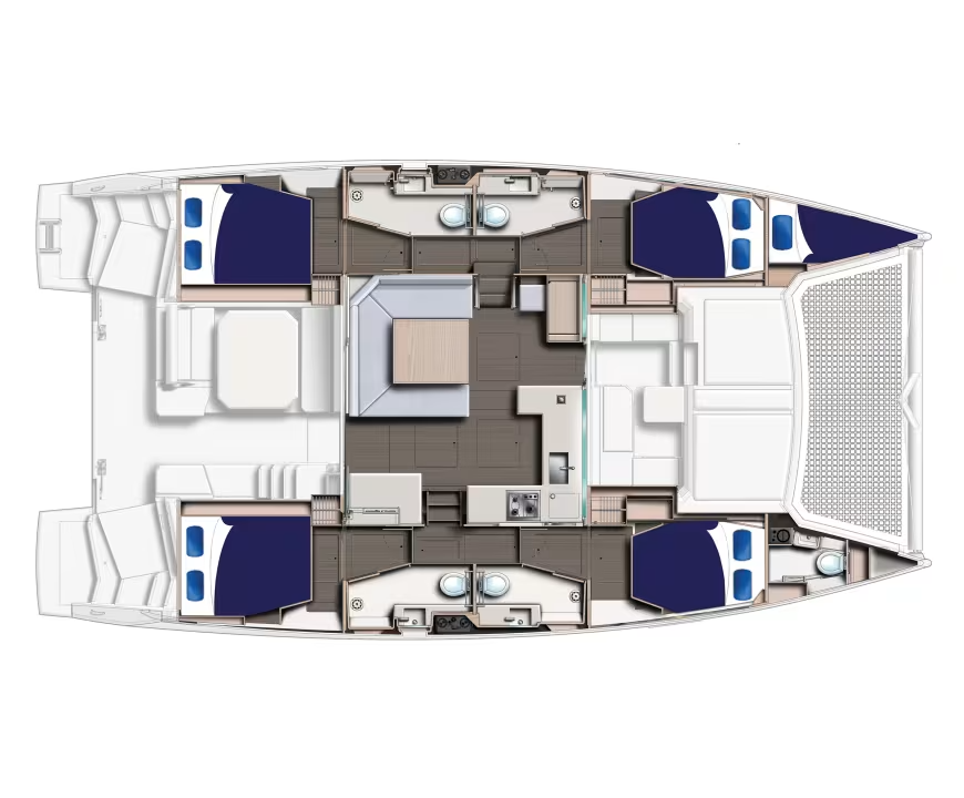 Moorings 4500L deckplan