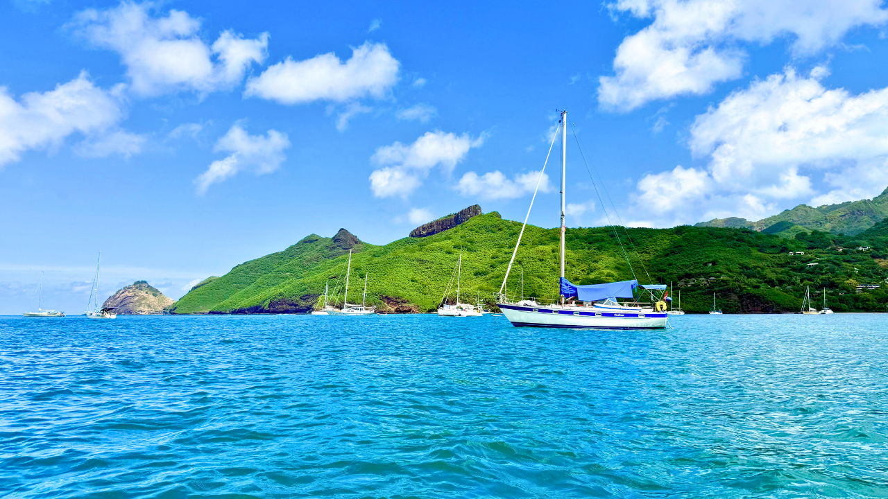 Marquesas anchorage photo by Capt. Andrea Geisinger