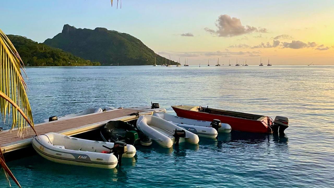 Dinghy Dock_Tahiti by Andrea Geisinger