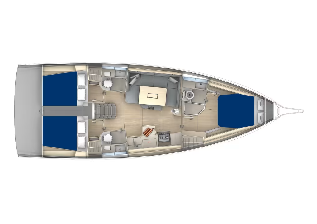 Dufour 41 deckplan