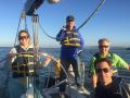 Students enjoying the Basic Keelboat Course (ASA 101) on San Francisco Bay