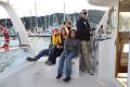 Modern Sailing School and Club Members getting ready for their Cruising Catamaran Course (ASA 114) in Sausalito.