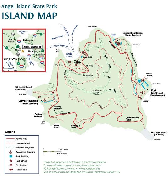 Map of Angel Island State Park