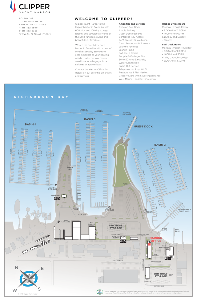 Map of Clipper Yacht Harbor