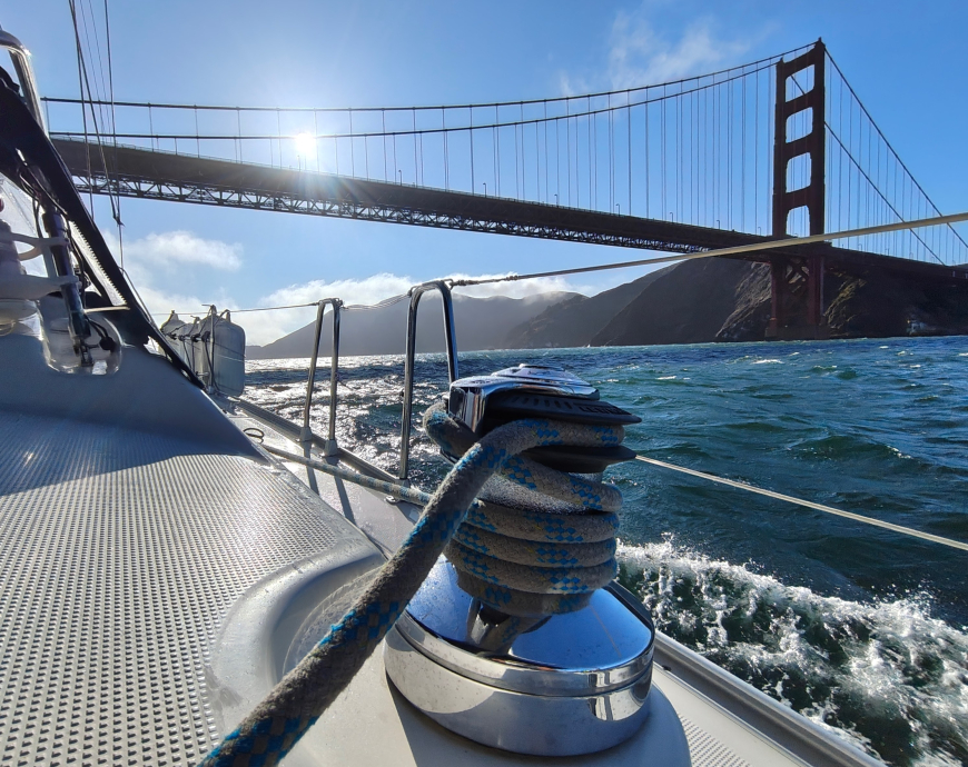 Sailing under the Golden Gate by Jayson Fennimore